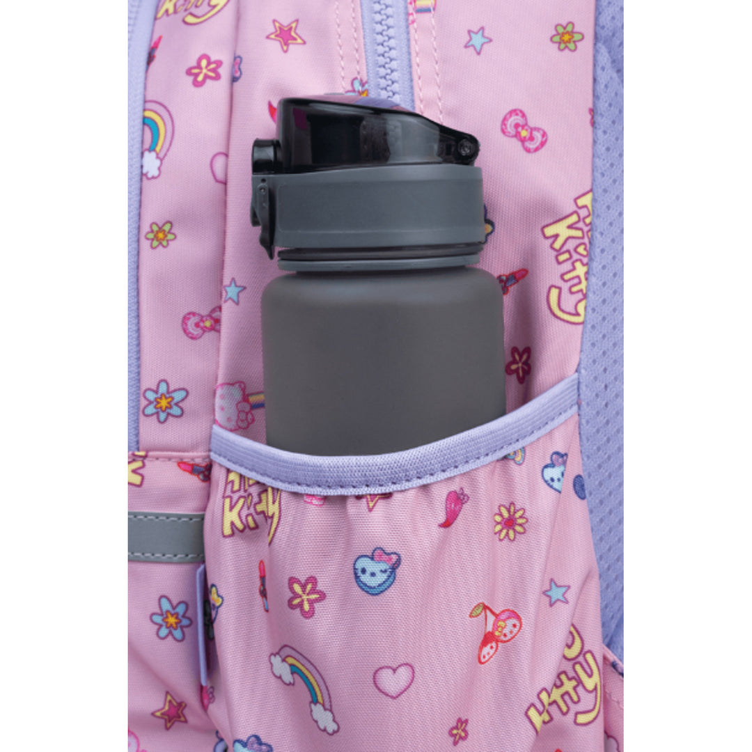 Rucsac școlar Hello Kitty Coolpack, dimensiune Primo Pro (16"), spate conturat și bretele căptușite, 2 compartimente principale și buzunar pentru laptop, fund întărit, F162025