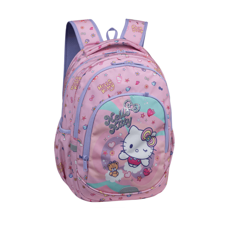 Rucsac școlar Hello Kitty Coolpack, dimensiune Primo Pro (16"), spate conturat și bretele căptușite, 2 compartimente principale și buzunar pentru laptop, fund întărit, F162025