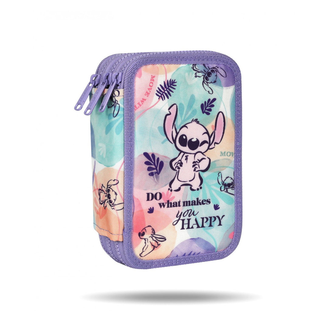 Setul școlar Stitch Coolpack, rucsac cu două compartimente Jerry (15"), penar Jumper 3 și sac sport pentru încălțăminte