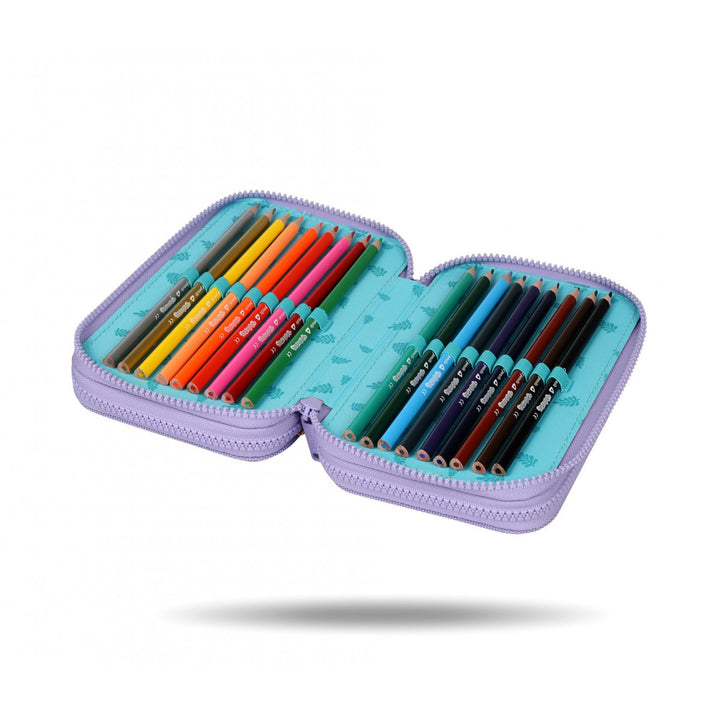 Setul școlar Stitch Coolpack, rucsac cu două compartimente Jerry (15"), penar Jumper 3 și sac sport pentru încălțăminte