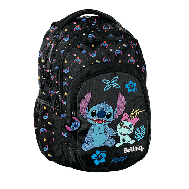 Set școlar Stitch Paso, rucsac cu trei compartimente, buzunar pentru laptop și fund întărit, penar cu benzi elastice pentru rechizite, sac pentru pantofi care poate fi purtat pe spate, DS26MM