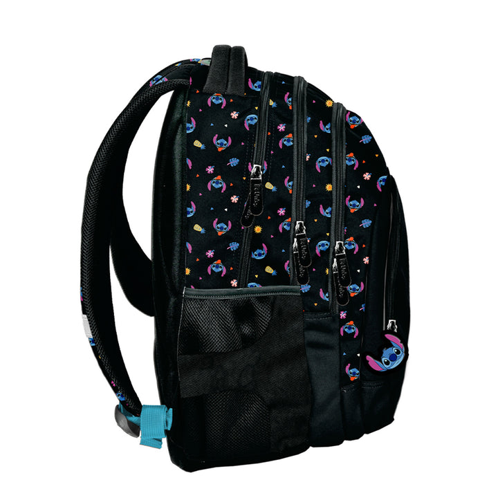 Set școlar Stitch Paso, rucsac cu trei compartimente, buzunar pentru laptop și fund întărit, penar cu benzi elastice pentru rechizite, sac pentru pantofi care poate fi purtat pe spate, DS26MM