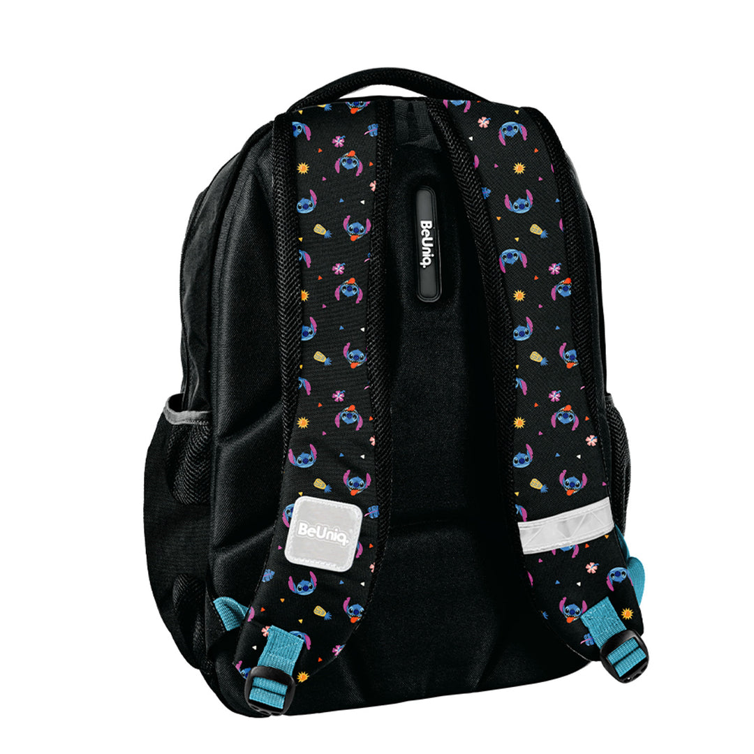 Set școlar Stitch Paso, rucsac cu trei compartimente, buzunar pentru laptop și fund întărit, penar cu benzi elastice pentru rechizite, sac pentru pantofi care poate fi purtat pe spate, DS26MM