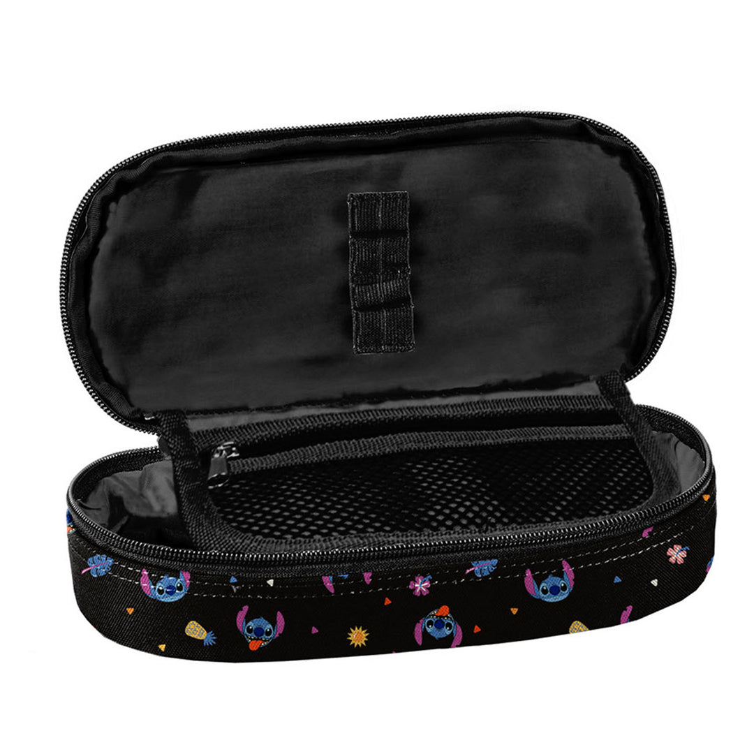 Set școlar Stitch Paso, rucsac cu trei compartimente, buzunar pentru laptop și fund întărit, penar cu benzi elastice pentru rechizite, sac pentru pantofi care poate fi purtat pe spate, DS26MM