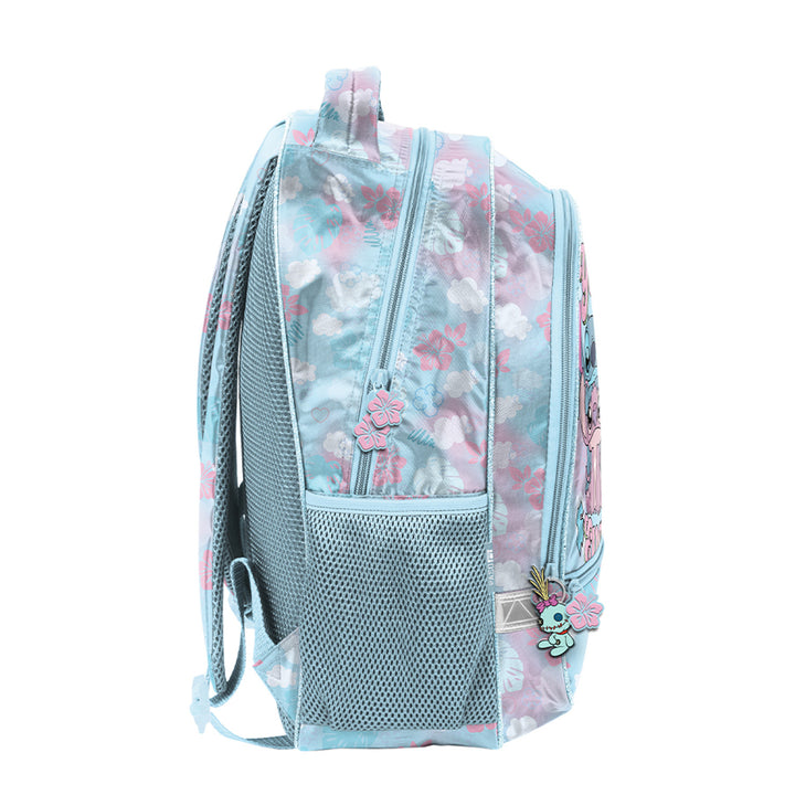 Set școlar Stitch Paso, rucsac cu două compartimente, elemente reflectorizante și spate întărit, penar fără conținut, dar cu buzunare pentru rechizite, sac pentru pantofi care poate fi purtat pe spate, DS26WW