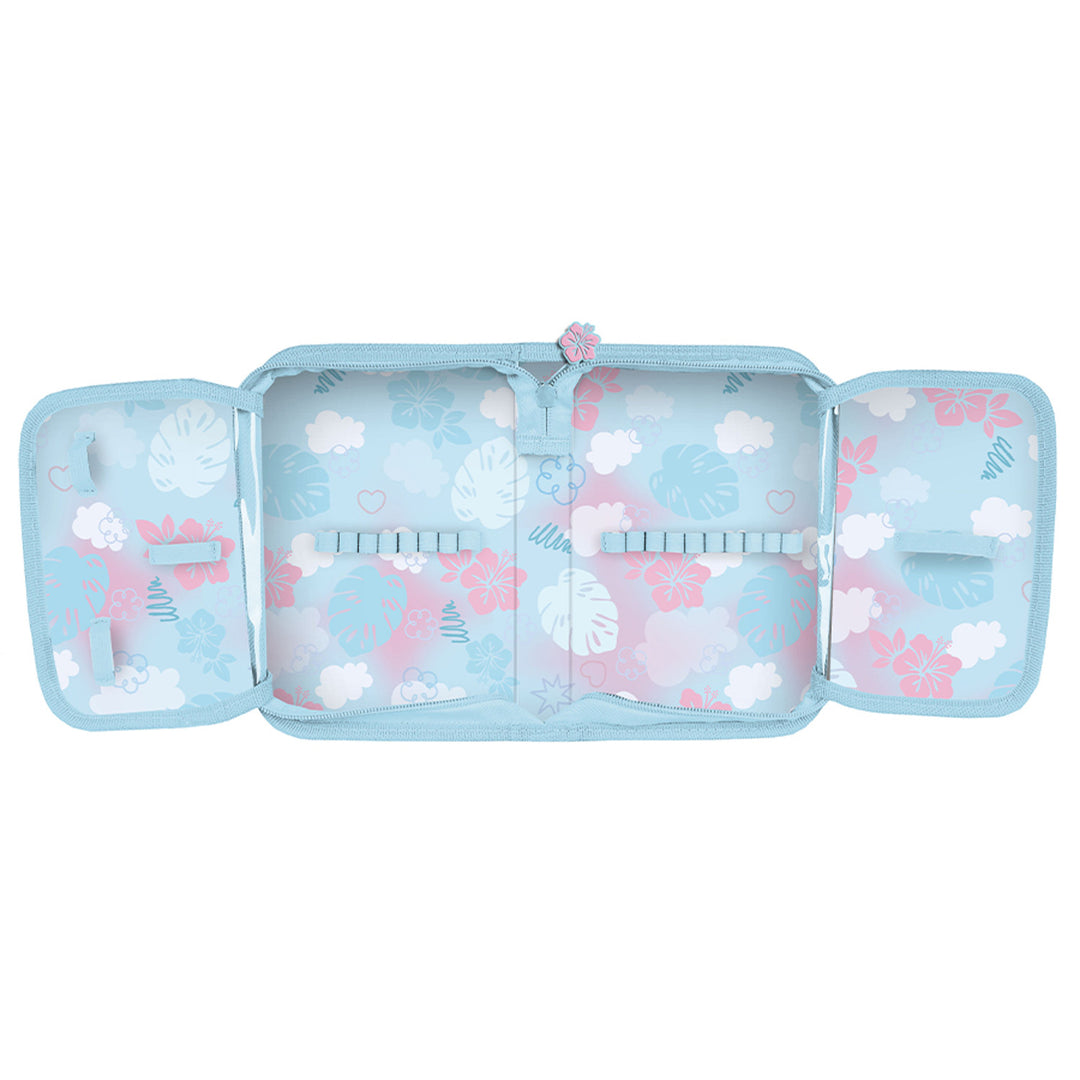 Set școlar Stitch Paso, rucsac cu două compartimente, elemente reflectorizante și spate întărit, penar fără conținut, dar cu buzunare pentru rechizite, sac pentru pantofi care poate fi purtat pe spate, DS26WW