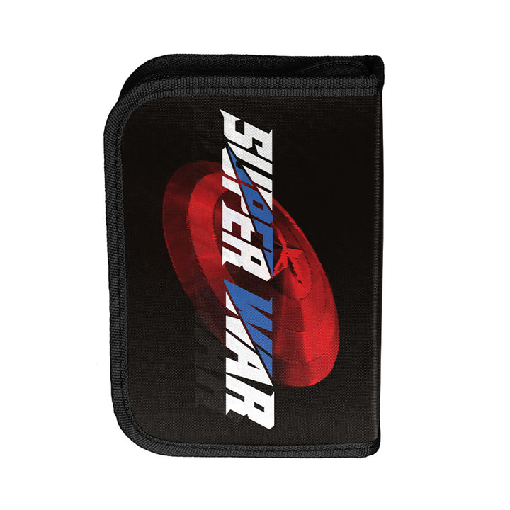 Set școlar Captain America Paso, rucsac cu două compartimente, elemente reflectorizante și spate întărit, penar fără conținut, dar cu buzunare pentru instrumente, sac pentru pantofi care poate fi purtat pe spate, AV26KK