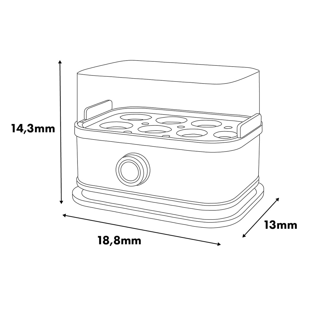 Aparat automat de fiert ouă GreenBlue, putere 200 W, până la 6 ouă, măsură, 220-240 V~, 50/60 Hz, GB359