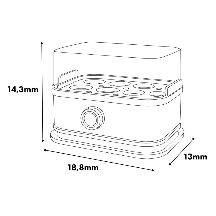 Aparat automat de fiert ouă GreenBlue, putere 200 W, până la 6 ouă, măsură, 220-240 V~, 50/60 Hz, GB359