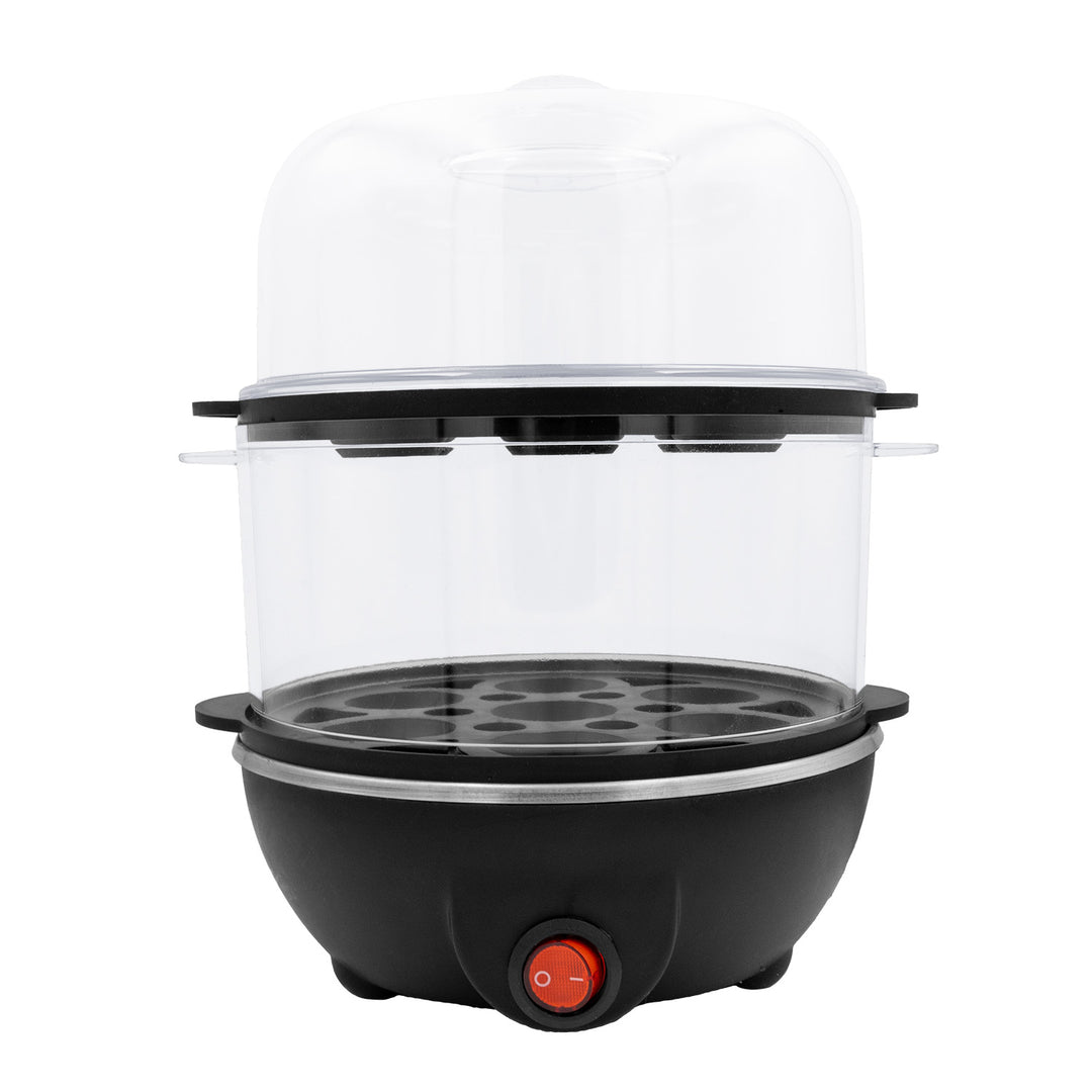 Fierbător de ouă cu 2 niveluri pentru 14 ouă GreenBlue, putere 350 W, pentru până la 14 ouă, 220-240 V~, 50/60 Hz, GB358