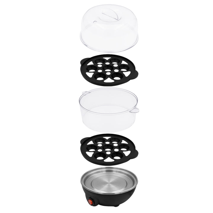 Fierbător de ouă cu 2 niveluri pentru 14 ouă GreenBlue, putere 350 W, pentru până la 14 ouă, 220-240 V~, 50/60 Hz, GB358