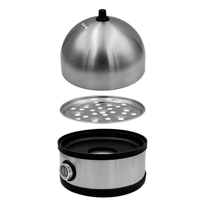 Aparat de fiert ouă din oțel inoxidabil GreenBlue, putere 200 W, pentru până la 7 ouă, măsură, 220-240 V~, 50/60 Hz, GB357