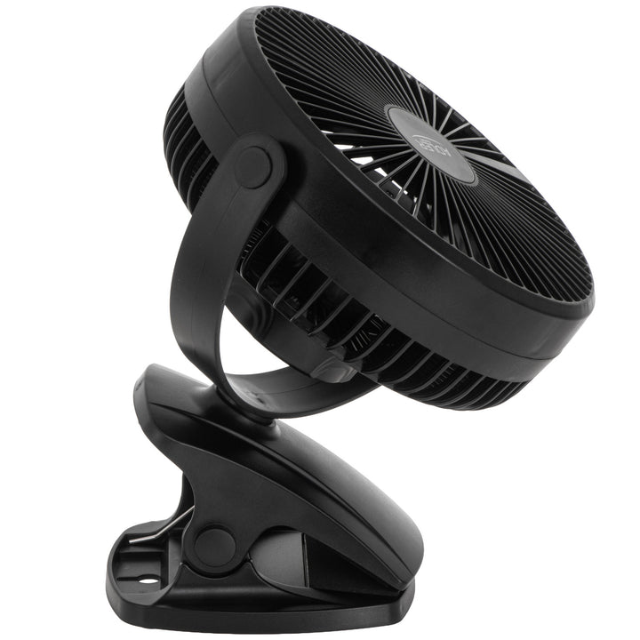 Ventilator de birou cu clemă, alimentat cu baterie, 15,5 cm, rotire la 360°, USB-C, Adler