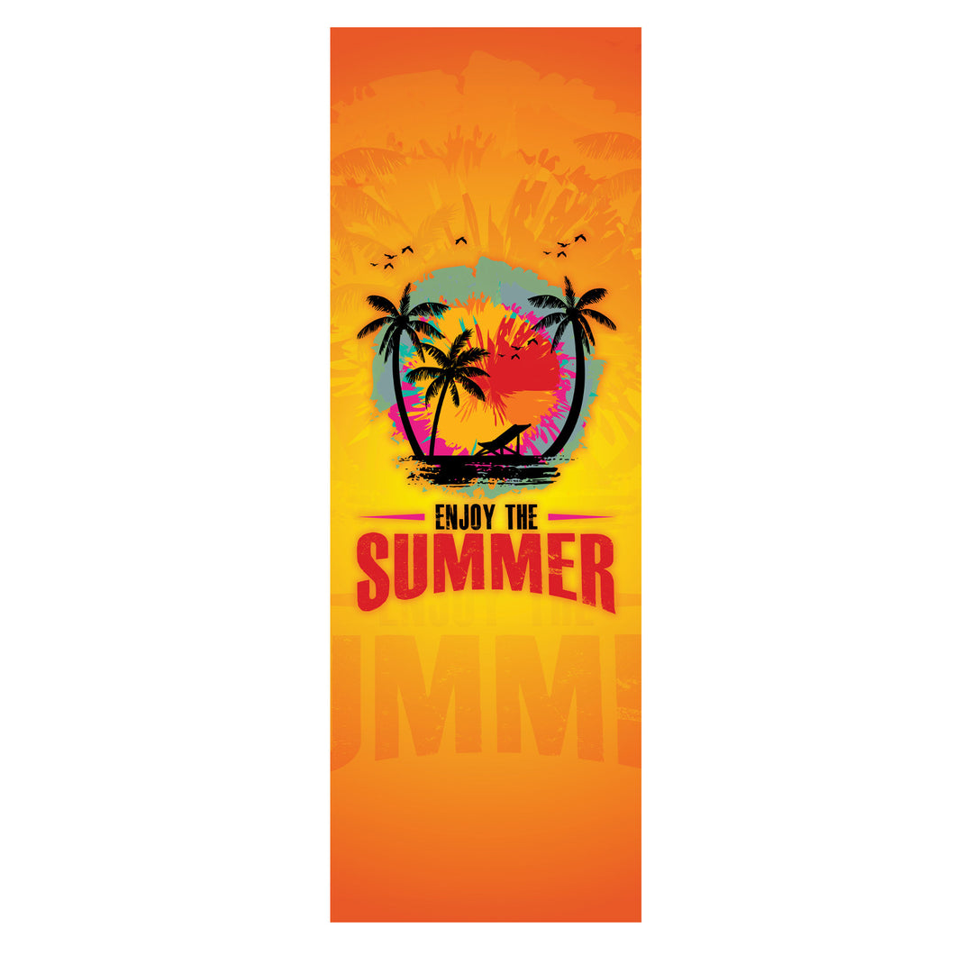 Șezlong clasic din lemn de fag GreenBlue GB183, cu imprimeu „Enjoy The Summer”