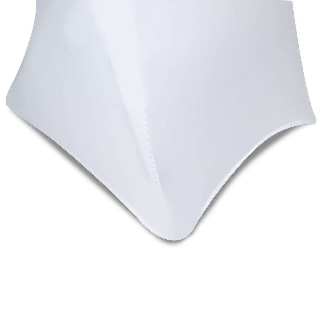 Husă pentru scaun de catering albă GreenBlue, 88x50x45 cm, spandex, GB374, 4 bucăți