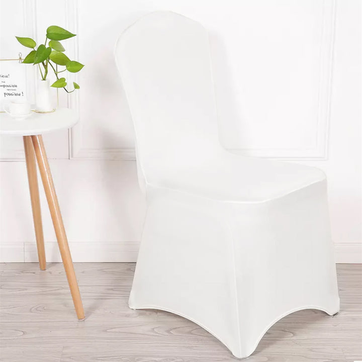 Husă pentru scaun de catering albă GreenBlue, 88x50x45 cm, spandex, GB374, 4 bucăți