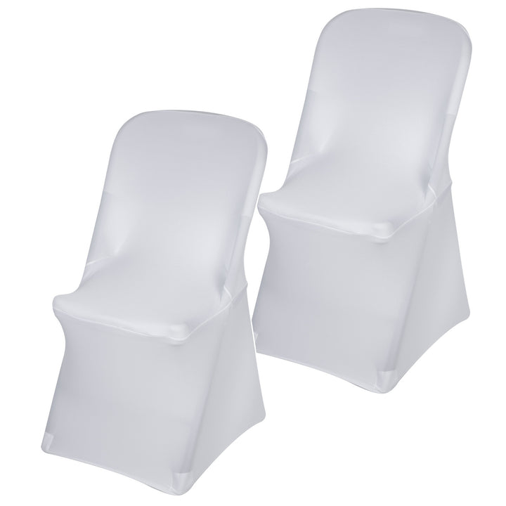 Husă pentru scaun de catering albă GreenBlue, 88x50x45 cm, spandex, GB374, 2 bucăți