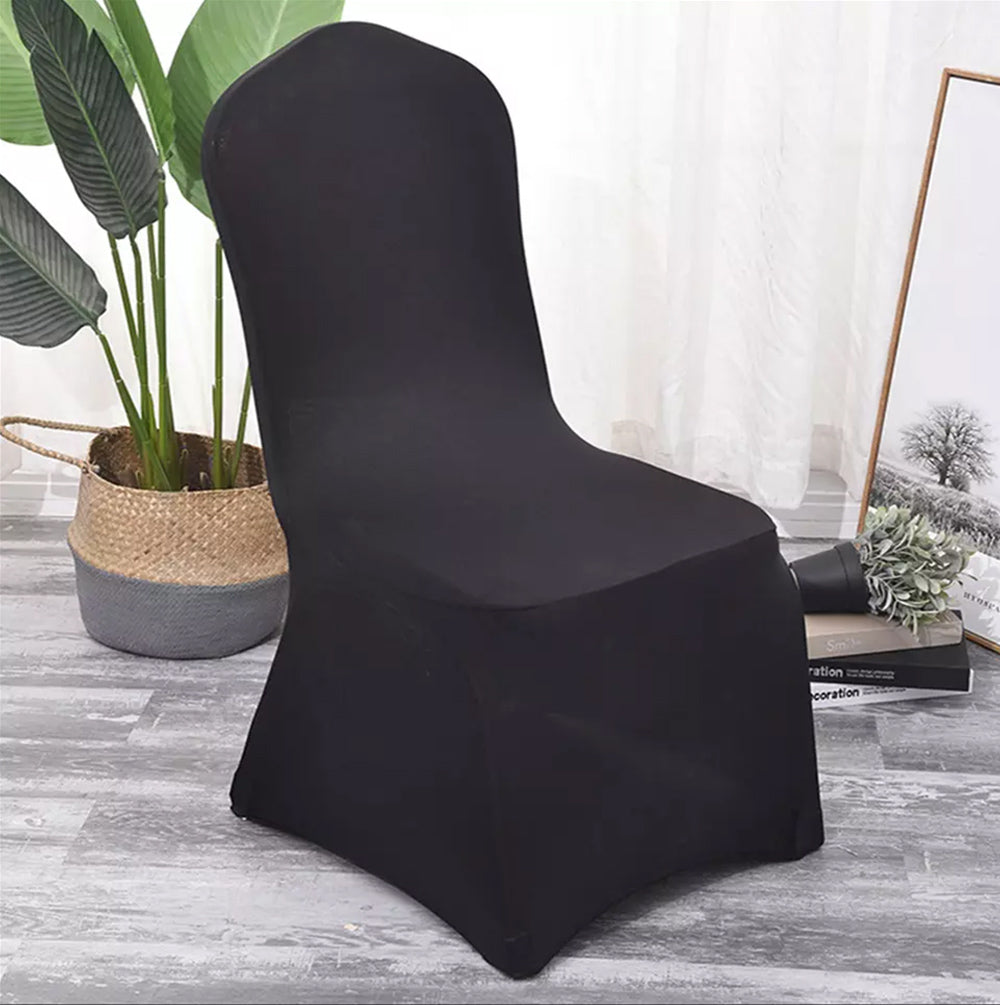 Husă pentru scaun de catering negru GreenBlue, 88x50x45 cm, spandex, GB373, 4 bucăți