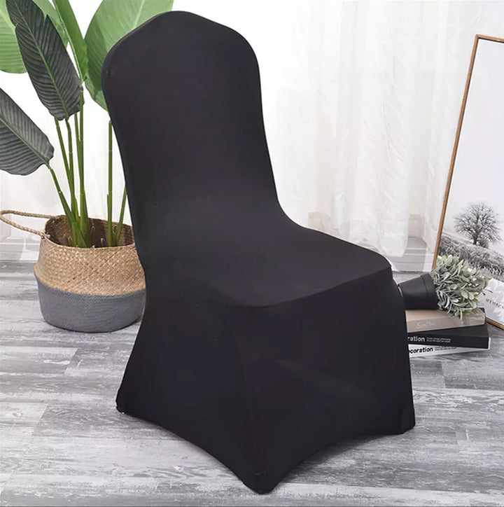 Husă pentru scaun de catering negru GreenBlue, 88x50x45 cm, spandex, GB373, 2 bucăți