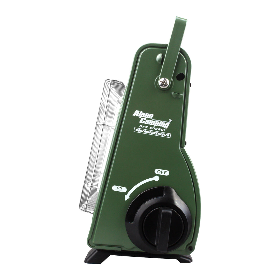 Aragaz portabil Alpen Camping, 2 în 1, consum de gaz 124 g/h, aprindere piezoelectrică, ICELAND IK-1000 PRO+ 4 cartușe de gaz de 227 g GreenBlue. Certificat: Pi 0875, conform standardului EN417