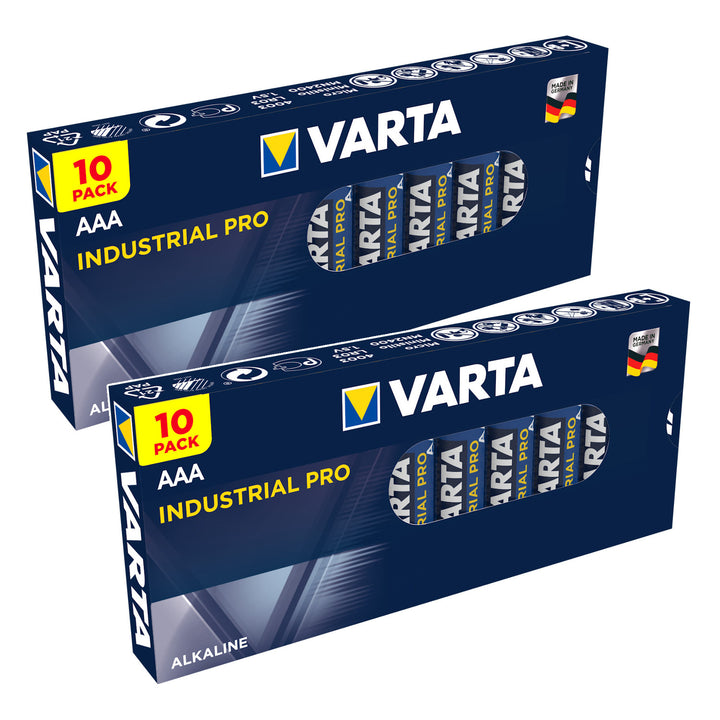 20 de baterii alcaline R-03 LR03 AAA Varta Industrial 4003
