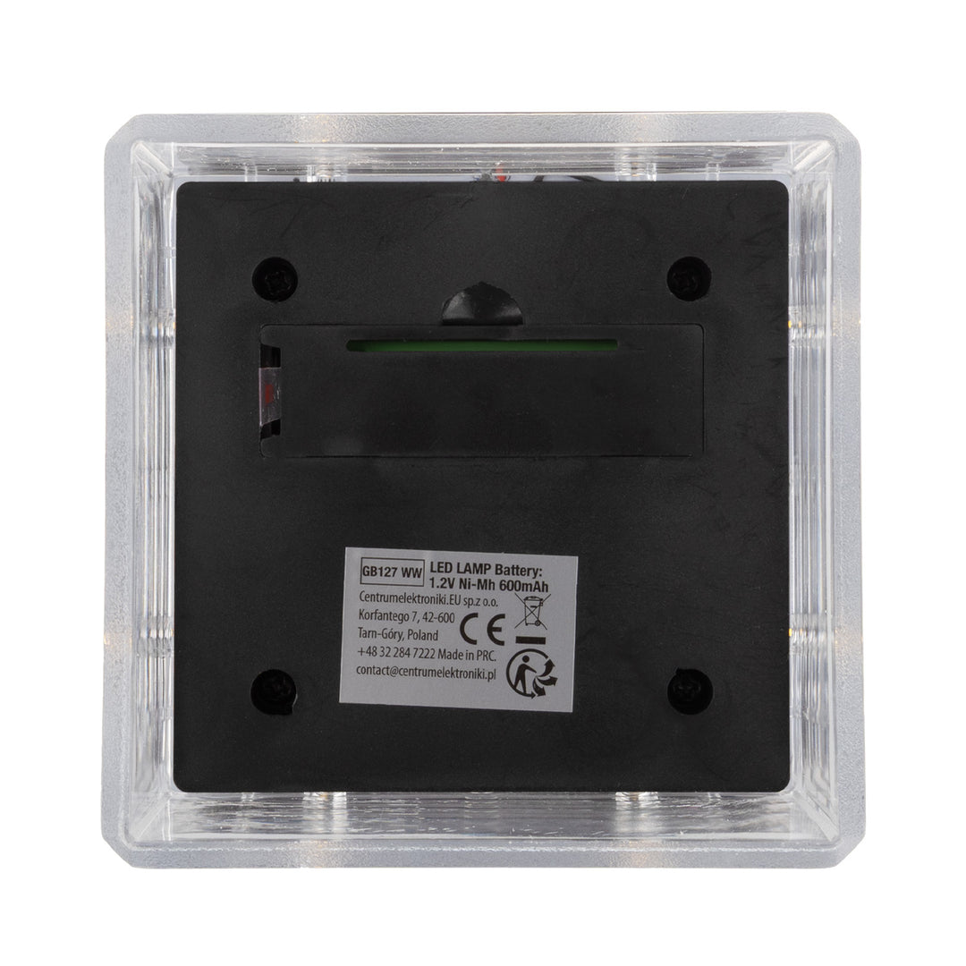 Lampă solară cu LED pentru stâlp GreenBlue, 80x80 mm, capac în formă de plic, 3200 K, GB127 WW, 4 bucăți