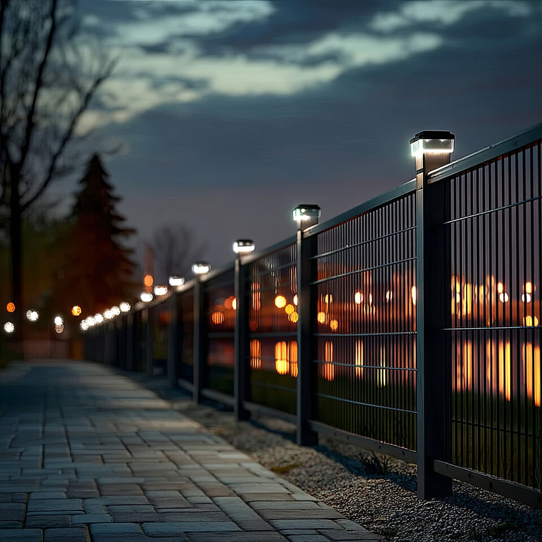 Lampă solară cu LED pentru stâlp GreenBlue, 60x40 mm, capac în formă de plic, 3200 K, GB125 WW, 4 bucăți