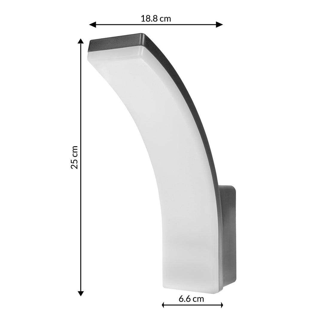 Lampă LED Maclean, culoare gri, 20 W, IP65, 2750 lm, lumină albă neutră (4000 K) MCE511 GR, 2 bucăți