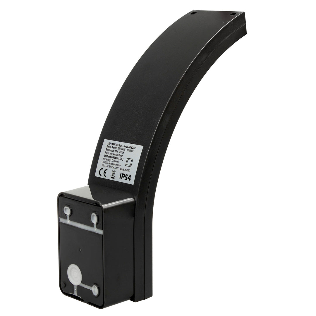 Lampă LED pentru fațadă Maclean, 800 lm, IP54, 10 W, culoare alb natural (4000 K), culoare negru, MCE343 B, 2 bucăți