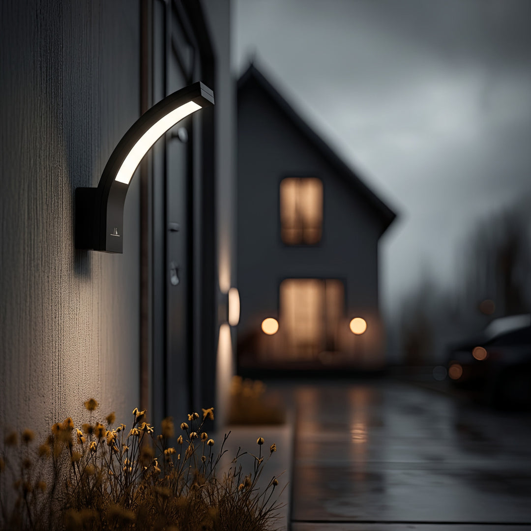 Lampă LED pentru fațadă Maclean, 800 lm, IP54, 10 W, culoare alb natural (4000 K), culoare negru, MCE343 B, 2 bucăți