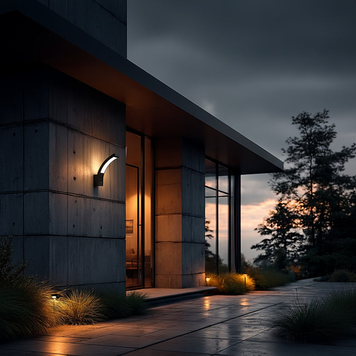 Lampă LED pentru fațadă Maclean, 800 lm, IP54, 10 W, culoare alb natural (4000 K), culoare negru, MCE343 B, 2 bucăți