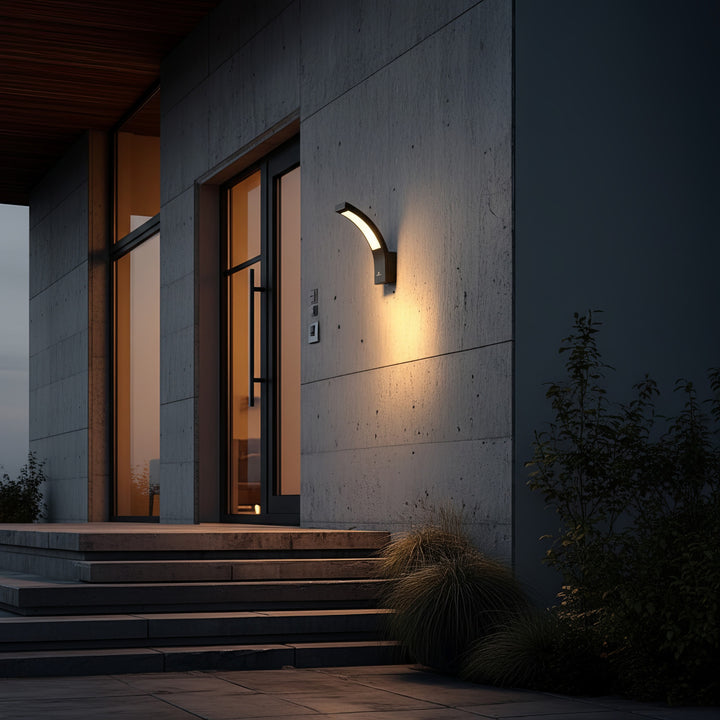 Lampă LED pentru fațadă Maclean, 800 lm, IP54, 10 W, culoare alb natural (4000 K), culoare negru, MCE343 B, 2 bucăți