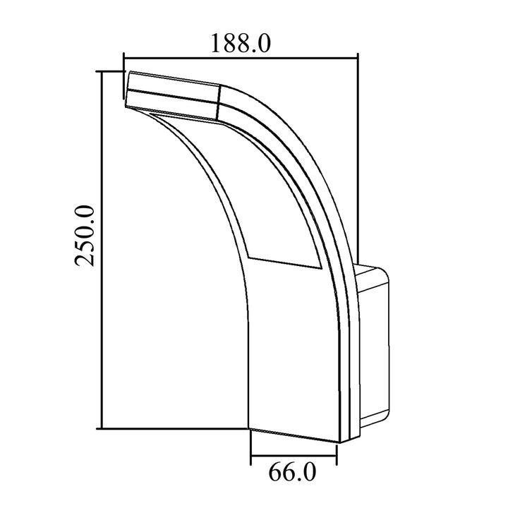 Lampă LED pentru fațadă Maclean, 800 lm, 10 W, culoare luminoasă alb natural (4000 K), culoare gri, MCE343 GR, 2 bucăți
