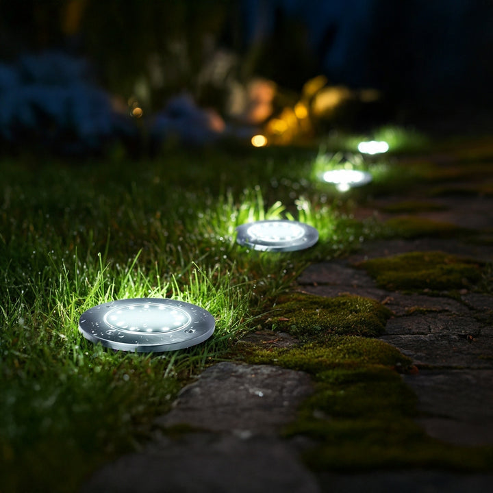 Lampă solară de grădină cu senzor de mișcare LED Maclean IP44, 12 LED-uri SMD, 4000K, Ni-MH 600 mAh, 0,7 W, MCE318, 4 bucăți