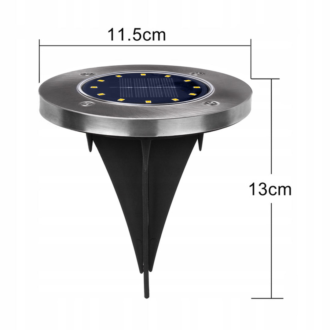Lampă solară de grădină cu senzor de mișcare LED Maclean IP44, 12 LED-uri SMD, 4000K, Ni-MH 600 mAh, 0,7 W, MCE318, 4 bucăți