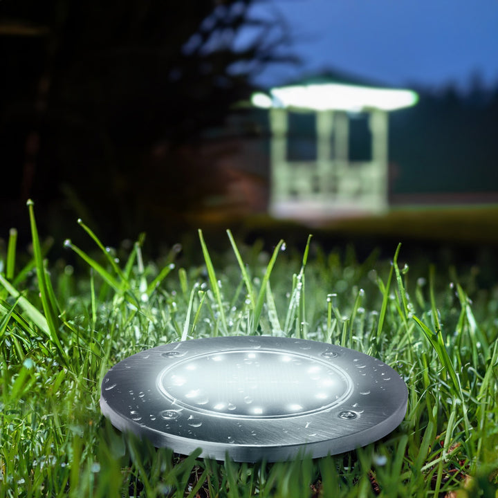 Lampă solară de grădină cu senzor de mișcare LED Maclean IP44, 12 LED-uri SMD, 4000K, Ni-MH 600 mAh, 0,7 W, MCE318, 4 bucăți