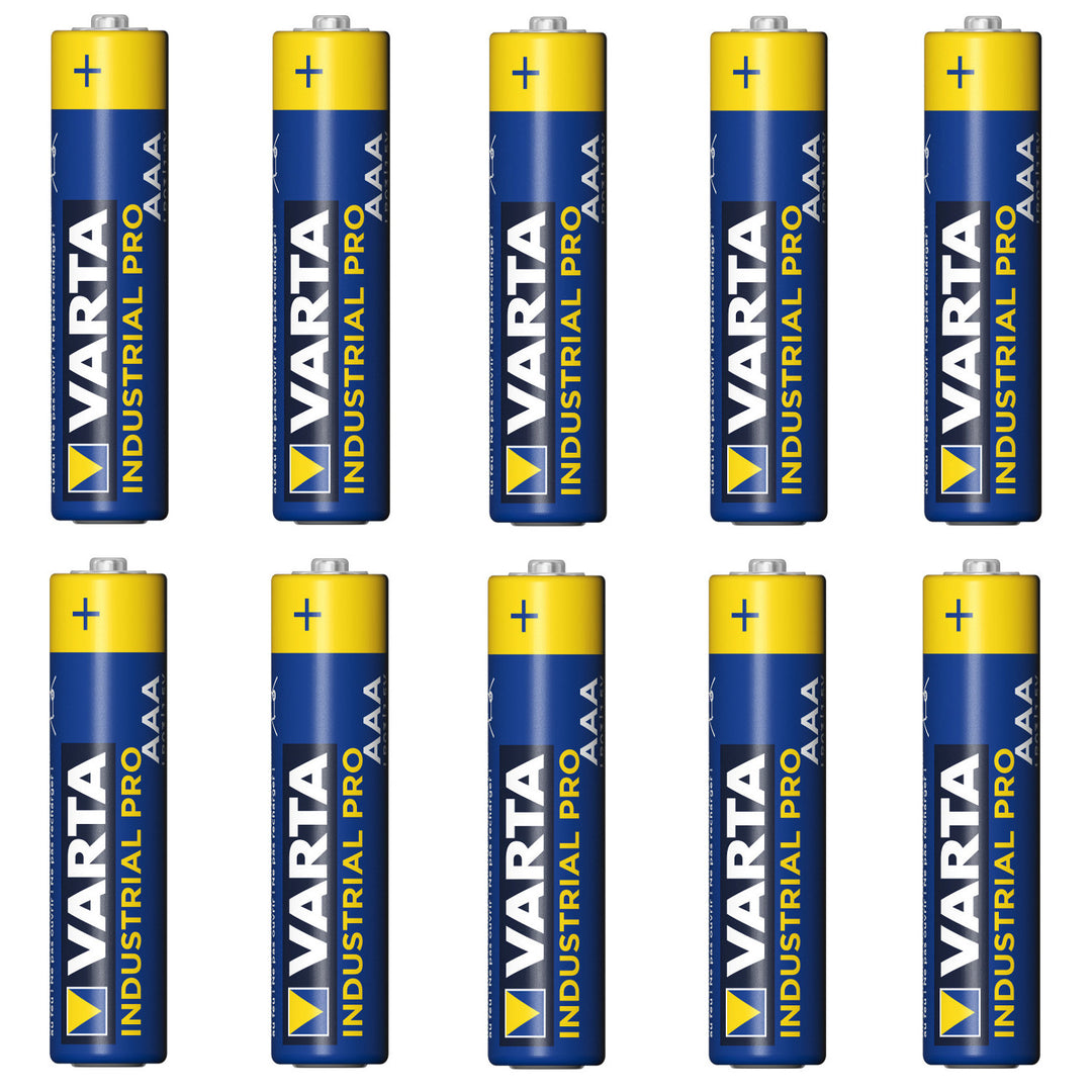 10 baterii alcaline R-03 LR03 AAA Varta Industrial 4003