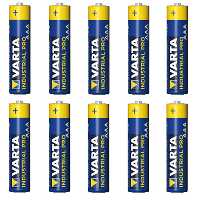 10 baterii alcaline R-03 LR03 AAA Varta Industrial 4003