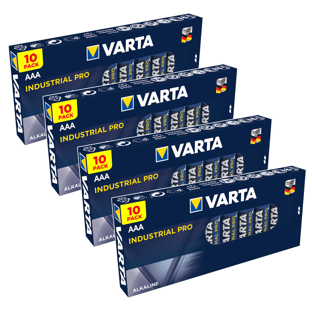 40x R-03 LR03 AAA baterie alcalină Varta Industrial 4003