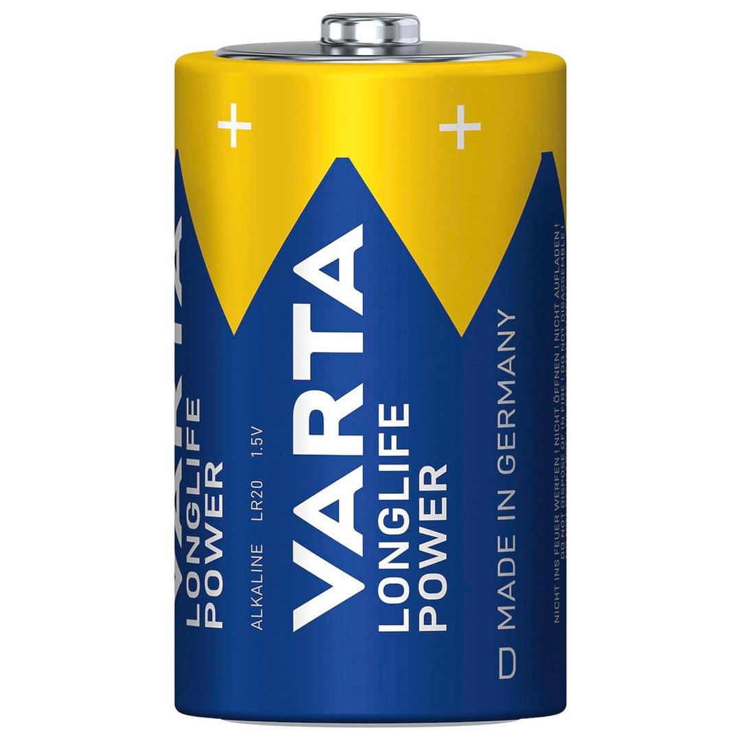 6 baterii R-20 R20 D de 1,5 V alcaline Longlife Power Varta