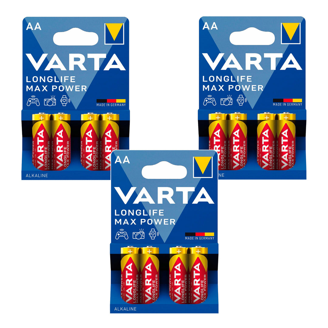 12 baterii R-06 R06 AA 1,5 V alcaline R-06 Longlife Max Power Varta