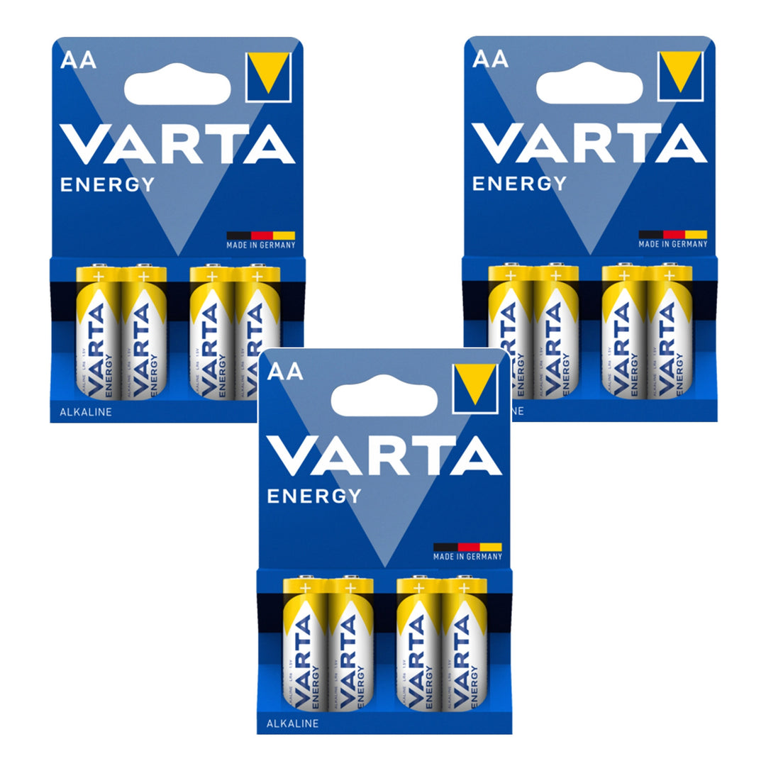 12 baterii R-06 LR06 AA de 1,5 V Varta Energy alcaline