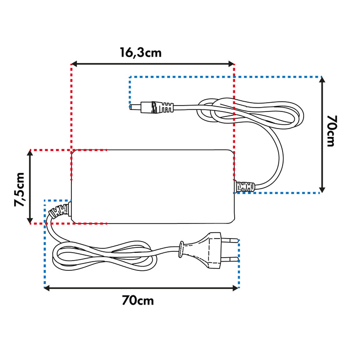 Încărcător universal / Adaptor de alimentare Maclean Energy, pentru trotinete electrice, 42 V c.c., 2 A, max. 85 W, încărcare rapidă, 6 prize, MCE667