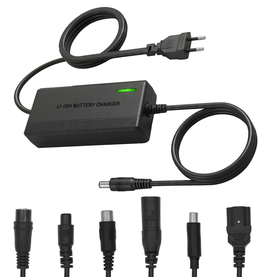 Încărcător universal / Adaptor de alimentare Maclean Energy, pentru trotinete electrice, 42 V c.c., 2 A, max. 85 W, încărcare rapidă, 6 prize, MCE667