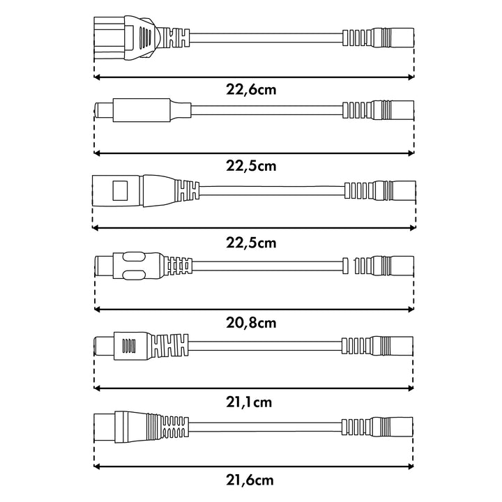 Încărcător universal / Adaptor de alimentare Maclean Energy, pentru trotinete electrice, 54,6 V c.c., 2 A, max. 110 W, încărcare rapidă, 6 prize, MCE665