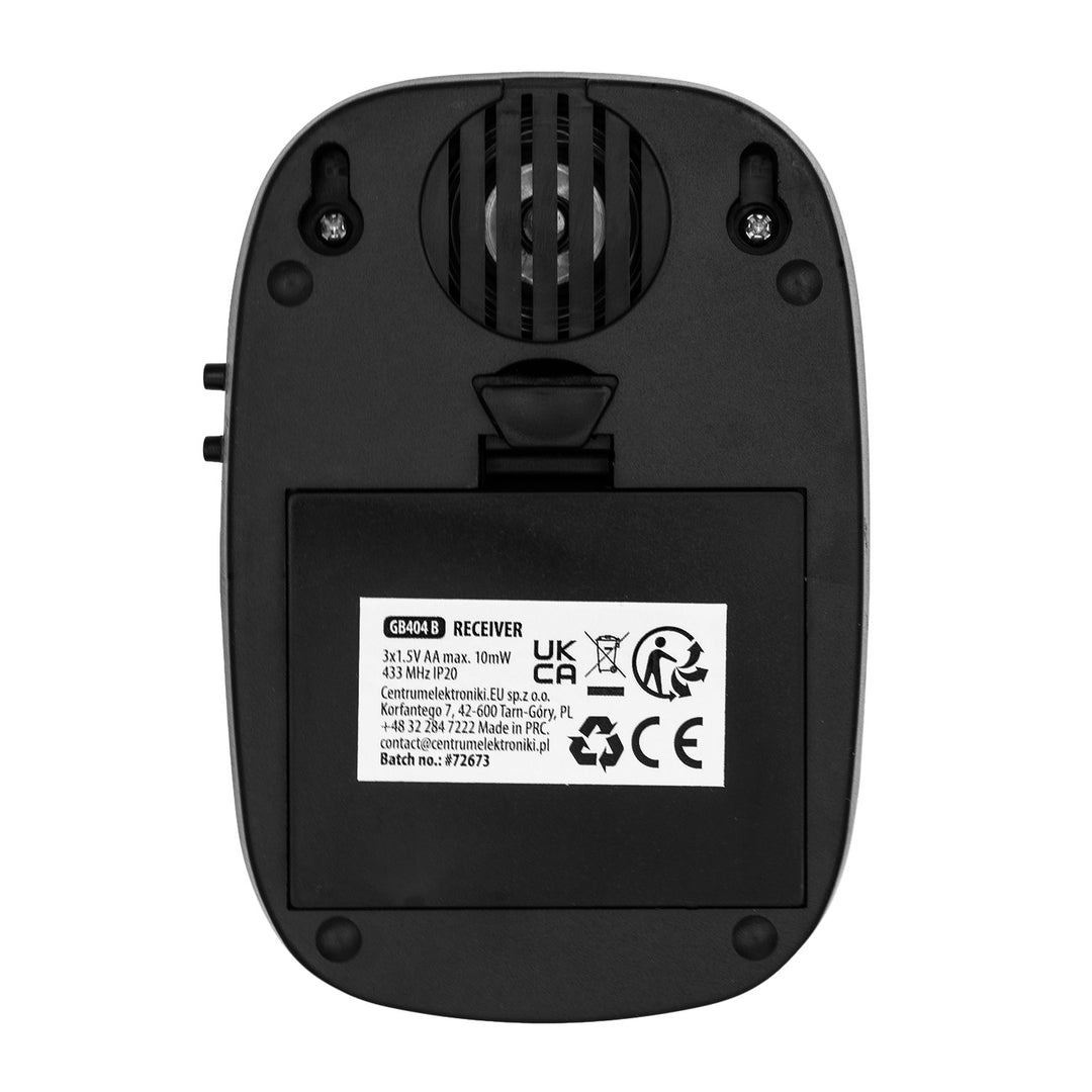 Sonerie fără fir GreenBlue, 38 de melodii, 90 dB, negru, rază de acțiune de până la 200 m, GB404 B