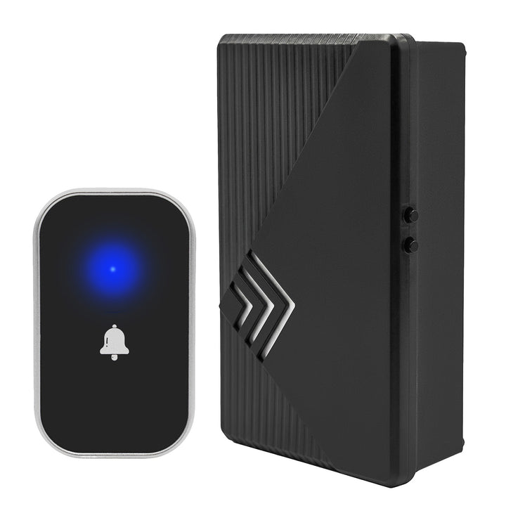 Sonerie fără fir GreenBlue, 38 de melodii, 90 dB, negru, rază de acțiune de până la 200 m, GB237 B