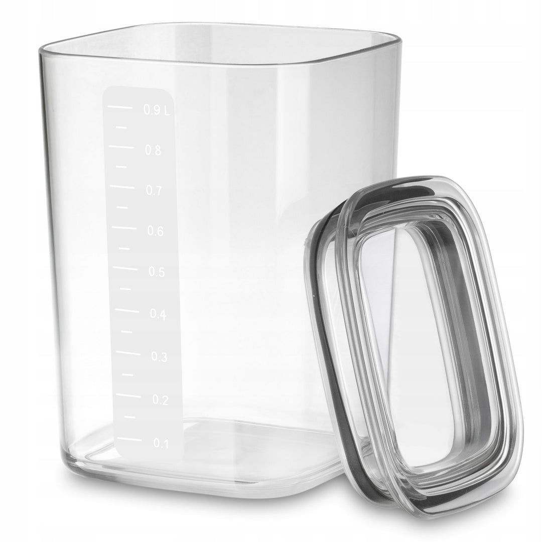 Recipiente de bucătărie Practic, pentru produse vrac, capacitate 0,6 l, 0,9 l, 1,5 l, cu capace prevăzute cu garnitură,