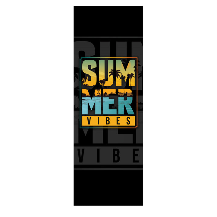 Șezlong clasic din lemn de fag GreenBlue GB183, model cu imprimeu „Summer Vibes”, 2 bucăți