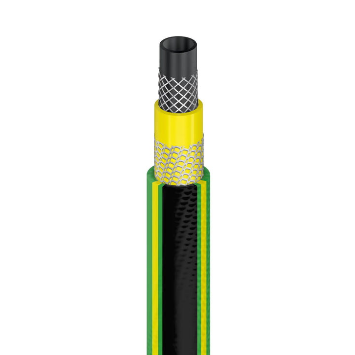 Cărucior pentru furtun Cellfast Aluplus 1/2" 60 m + furtun de grădină Cellfast Green ATS2 1/2" 50 m + set cu aspersor drept Cellfast Basic 1/2"